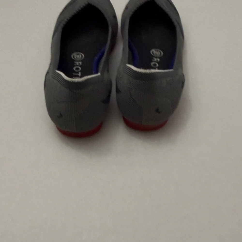 Rothy's Gray Camouflage Knit Ballet Flats with Red Soles - Picture 3 of 5
